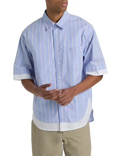 Simkhai Men's Steven Double-Layer Shirt | Thumbnail 3 Simkhai Men's Steven Double-Layer Shirt | Thumbnail 3