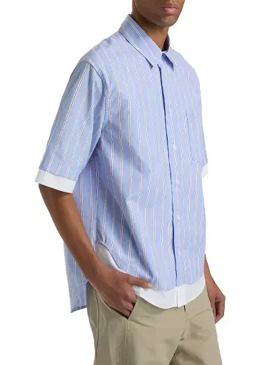 Simkhai Men's Steven Double-Layer Shirt | Thumbnail 4 Simkhai Men's Steven Double-Layer Shirt | Thumbnail 4