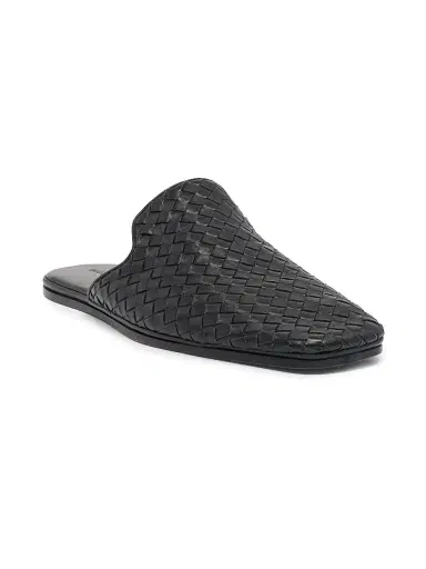 Bottega Veneta Men's Palazzo Intrecciato Leather Mules | Thumbnail 2 Bottega Veneta Men's Palazzo Intrecciato Leather Mules | Thumbnail 2