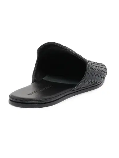 Bottega Veneta Men's Palazzo Intrecciato Leather Mules | Thumbnail 3 Bottega Veneta Men's Palazzo Intrecciato Leather Mules | Thumbnail 3