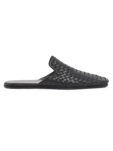 Bottega Veneta Men's Palazzo Intrecciato Leather Mules | Thumbnail 1 Bottega Veneta Men's Palazzo Intrecciato Leather Mules | Thumbnail 1