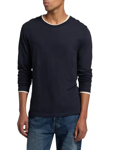 Vince Men's Fine Slub Cotton Double-Layer Crewneck T-Shirt - Coastal Smock - Size XXL | Thumbnail 3