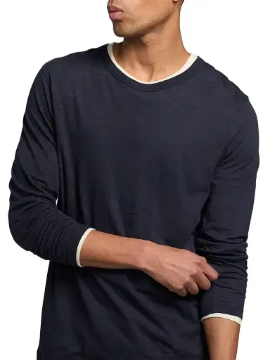 Vince Men's Fine Slub Cotton Double-Layer Crewneck T-Shirt - Coastal Smock - Size XXL | Thumbnail 6