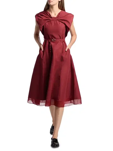 3.1 Phillip Lim Women's Draped Bow Cocktail Dress - Crimson | Thumbnail 2 3.1 Phillip Lim Women's Draped Bow Cocktail Dress - Crimson | Thumbnail 2