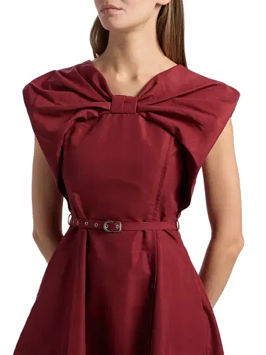 3.1 Phillip Lim Women's Draped Bow Cocktail Dress - Crimson | Thumbnail 6 3.1 Phillip Lim Women's Draped Bow Cocktail Dress - Crimson | Thumbnail 6