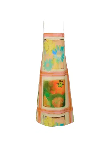 Staud Women's Laura Printed Linen Maxi Dress - Superbloom Scarf | Thumbnail 1 Staud Women's Laura Printed Linen Maxi Dress - Superbloom Scarf | Thumbnail 1