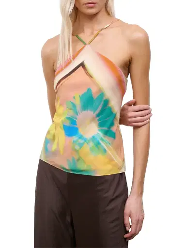 Staud Women's Cubism Halterneck Top - Superbloom Scarf - Size 14 | Thumbnail 3 Staud Women's Cubism Halterneck Top - Superbloom Scarf - Size 14 | Thumbnail 3