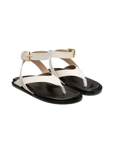Stuart Weitzman Women's Marykate Leather Sandals - Cream - Size 8.5 | Thumbnail 3 Stuart Weitzman Women's Marykate Leather Sandals - Cream - Size 8.5 | Thumbnail 3