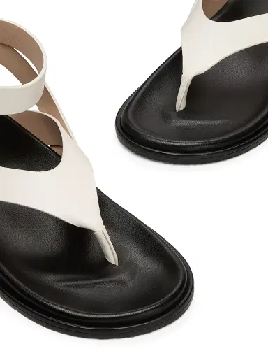 Stuart Weitzman Women's Marykate Leather Sandals - Cream - Size 8.5 | Thumbnail 5 Stuart Weitzman Women's Marykate Leather Sandals - Cream - Size 8.5 | Thumbnail 5