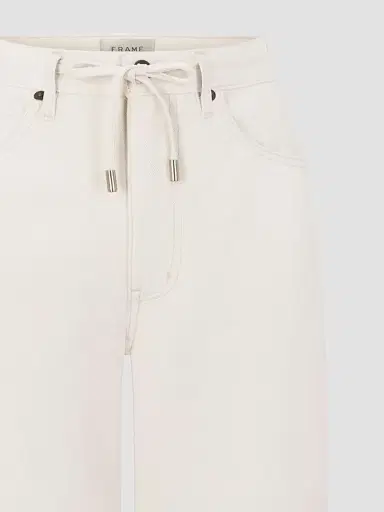 Frame Women's The Off Duty Drawstring Cotton-Linen Jeans - Natural Ecru - Size 31 | Thumbnail 7