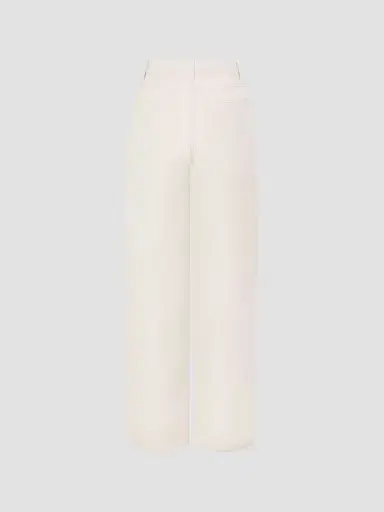Frame Women's The Off Duty Drawstring Cotton-Linen Jeans - Natural Ecru - Size 31 | Thumbnail 8