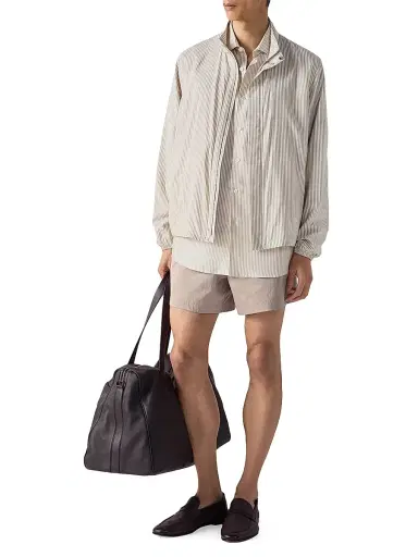 Zegna Men's Silk Blouson Jacket | Thumbnail 6