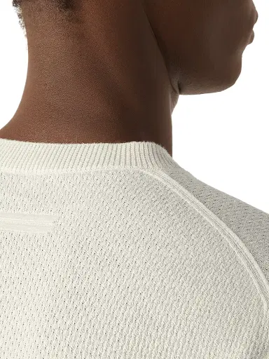 Zegna Men's Silk Linen and Cashmere Crewneck T-Shirt - White - Size 40 | Thumbnail 4
