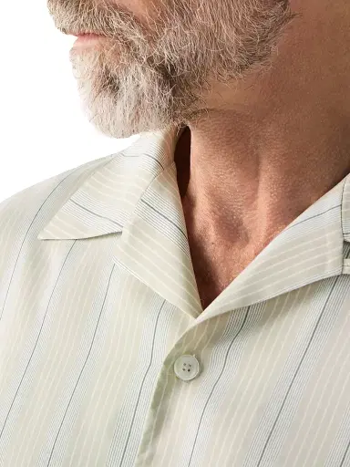 Zegna Men's Silk Shirt - Light Taupe White - Size XXXL | Thumbnail 4 Zegna Men's Silk Shirt - Light Taupe White - Size XXXL | Thumbnail 4