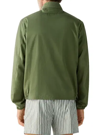 Zegna Men's Silk Blouson Jacket - Pine Green - Size 46 | Thumbnail 3