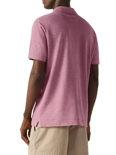 Zegna Men's Oasi Lino Polo Shirt - Pink - Size 42 | Thumbnail 3 Zegna Men's Oasi Lino Polo Shirt - Pink - Size 42 | Thumbnail 3