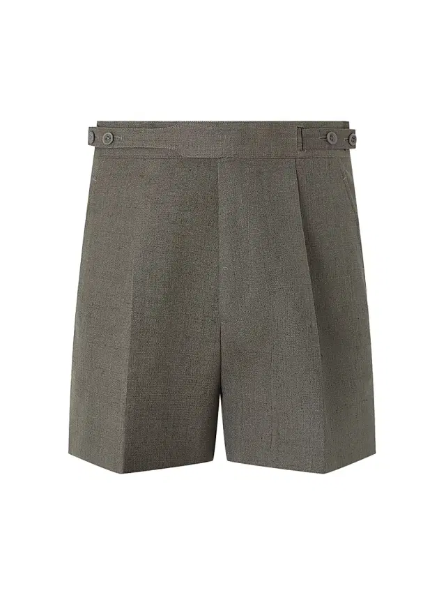 ZEGNA Men's Silk Shorts - Dark Taupe