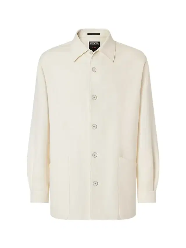Men's Wool and Linen Overshirt - White