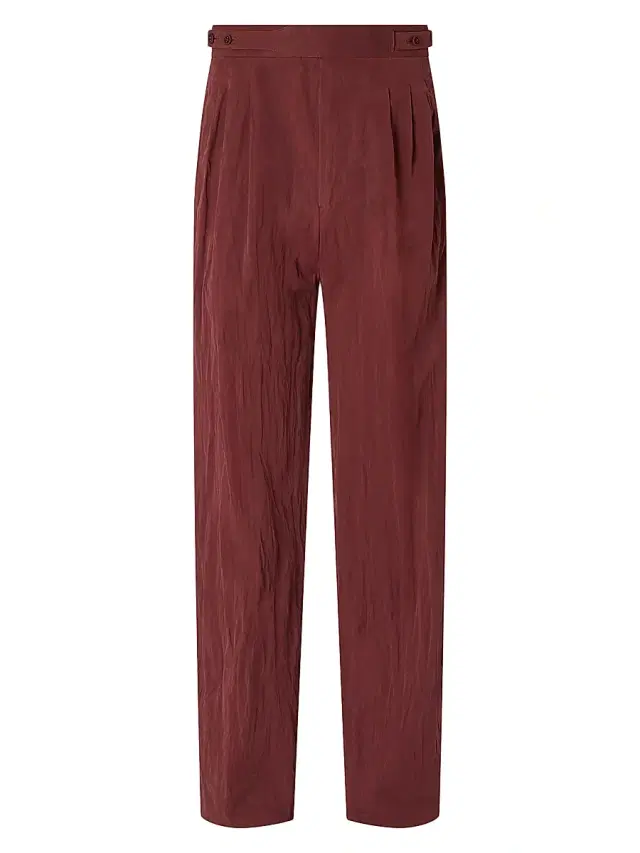 ZEGNA Men's Cotton Pants - Dark Burgundy