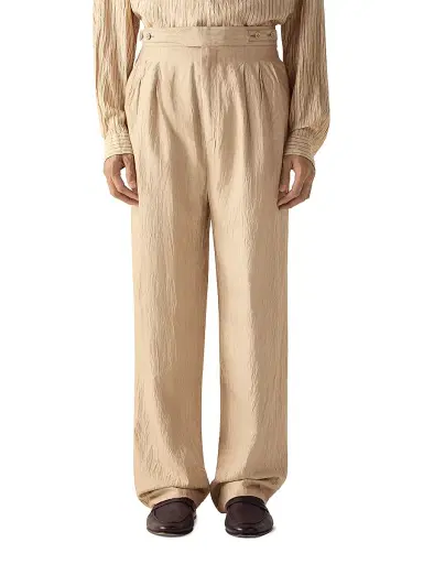 Zegna Men's Silk Pants - Beige Brown - Size 40 | Thumbnail 2 Zegna Men's Silk Pants - Beige Brown - Size 40 | Thumbnail 2