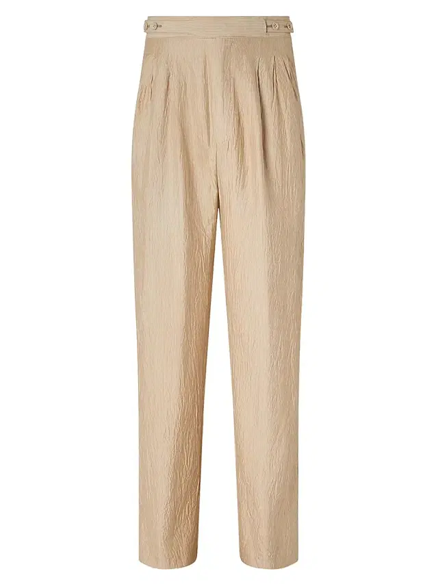 ZEGNA Men's Silk Pants - Beige Brown