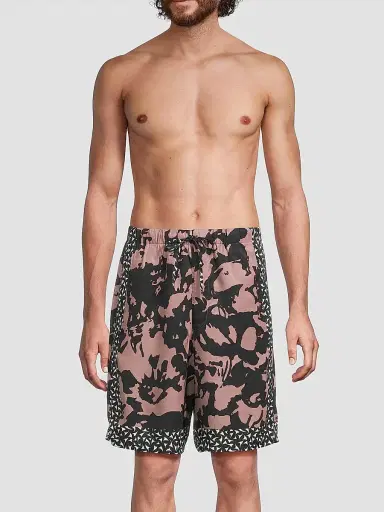 Dries Van Noten Men's Two-Tone Abstract Print Swim Shorts - Old Rose - Size XL | Thumbnail 3