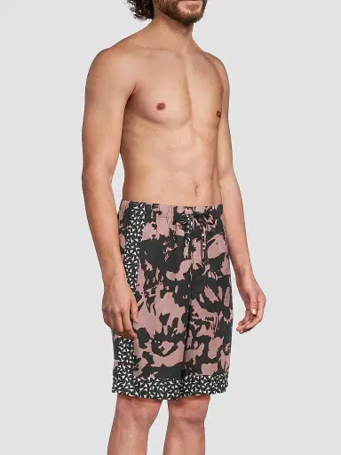 Dries Van Noten Men's Two-Tone Abstract Print Swim Shorts - Old Rose - Size XL | Thumbnail 4