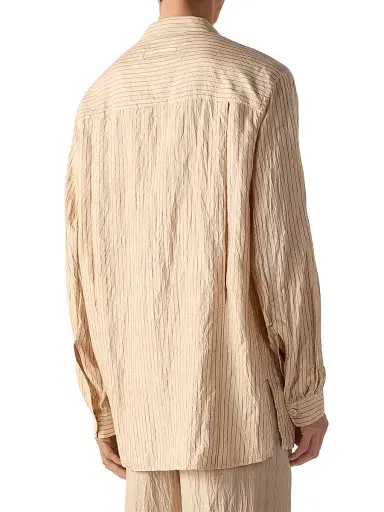 Zegna Men's Striped Silk Shirt | Thumbnail 3 Zegna Men's Striped Silk Shirt | Thumbnail 3