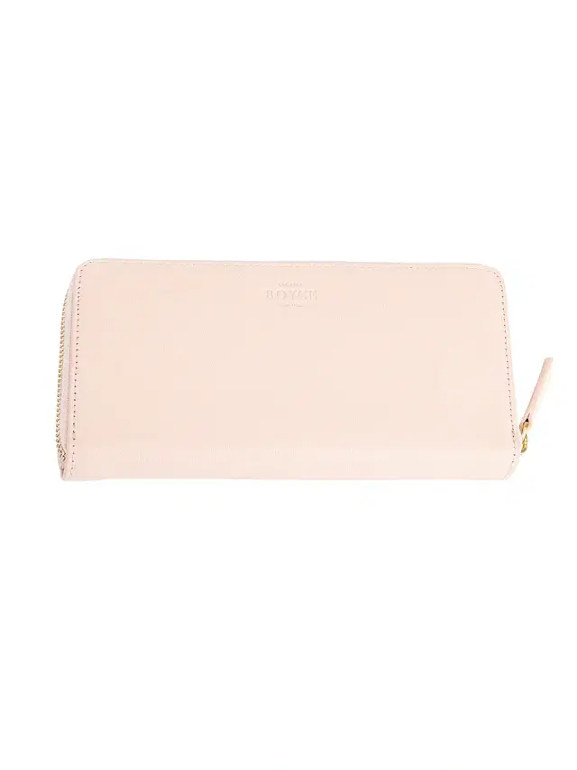 ROYCE New York Women's RFID-Blocking Zip-Around Leather Wallet - Light Pink