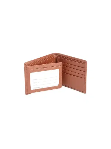 Royce New York Men's RFID Blocking Tri-Fold Wallet Brown | Thumbnail 2