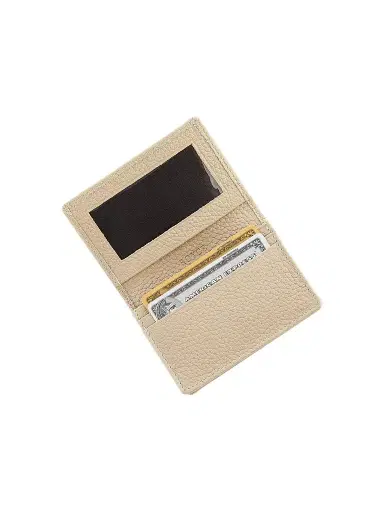 Royce New York Women's Business Card Holder - Taupe | Thumbnail 1 Royce New York Women's Business Card Holder - Taupe | Thumbnail 1