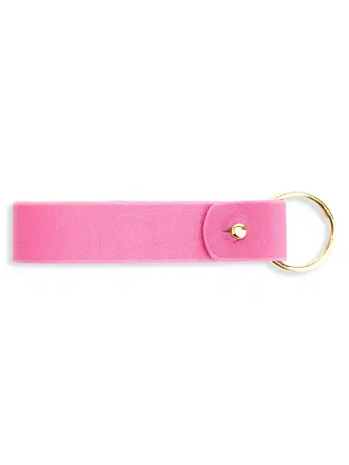 Royce New York Royce New York Minimalist Leather Key Fob - Bright Pink | Thumbnail 4