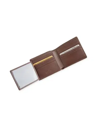 Royce New York Men's RFID Blocking Tri-Fold Wallet - Brown | Thumbnail 2