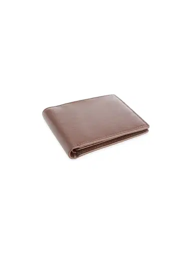 Royce New York Men's RFID Blocking Tri-Fold Wallet - Brown | Thumbnail 3
