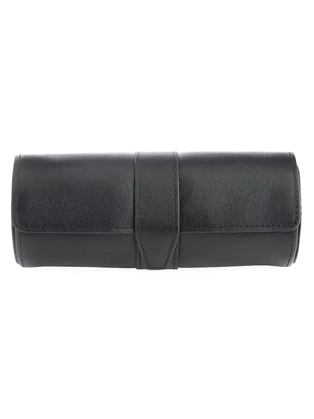 Royce New York Women's Leather Travel Watch Roll - Black