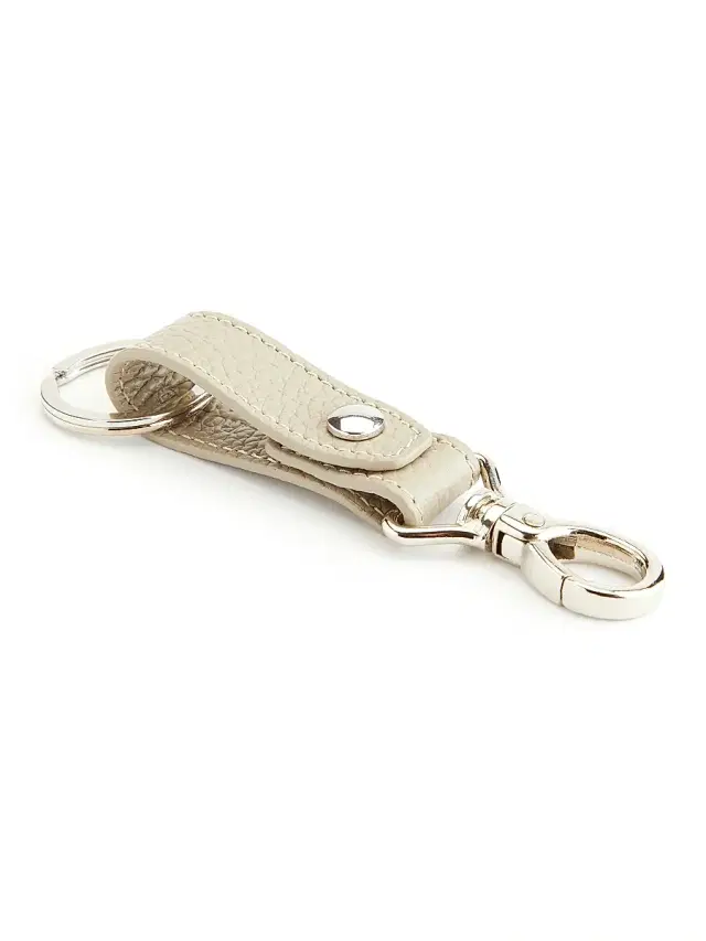 Royce New York Signature Key Fob - Taupe