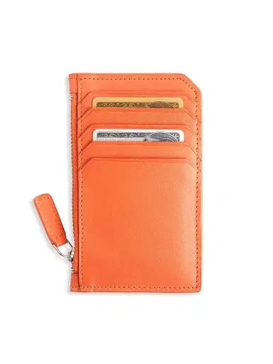 Royce New York Women's Zip Leather Card Wallet | Thumbnail 1 Royce New York Women's Zip Leather Card Wallet | Thumbnail 1