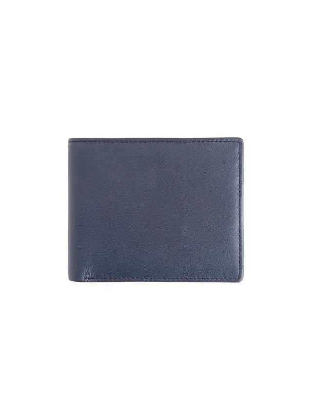 Royce New York Men's RFID-Blocking Slim Bi-Fold Leather Wallet - Blue