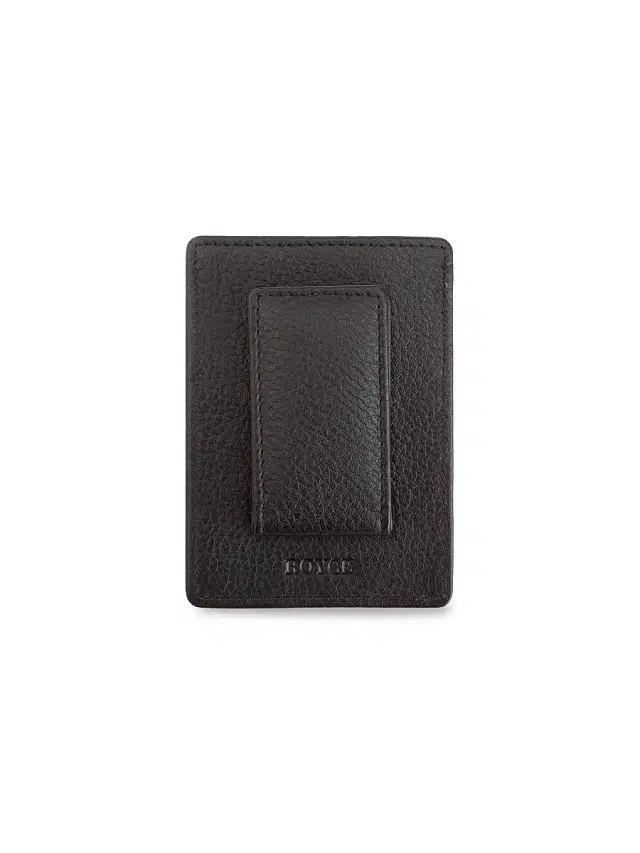 Royce New York Men's Leather Magnetic Money Clip Wallet - Orange