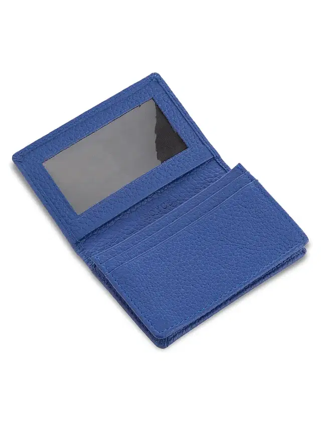 Royce New York Women's Business Card Holder - Cobalt