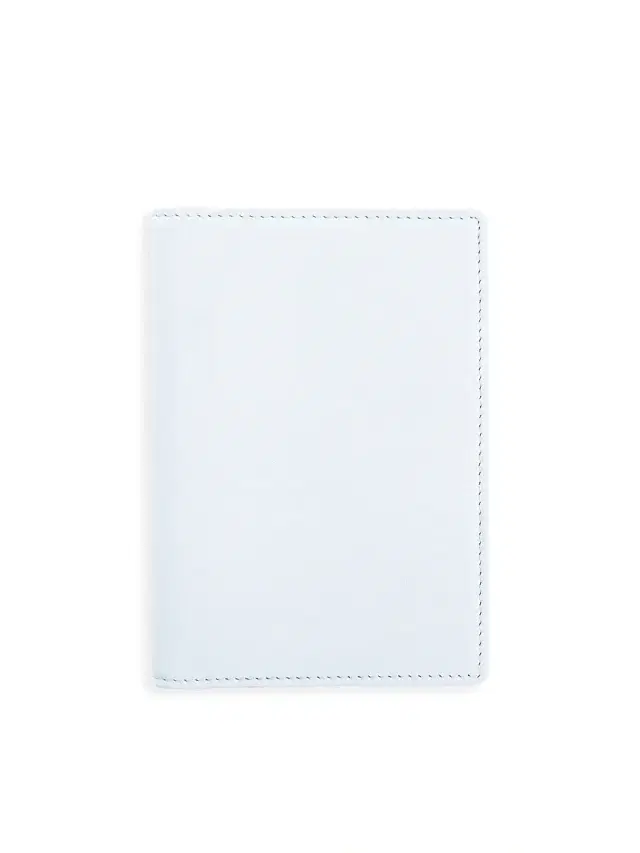 Royce New York Women's RFID-Blocking Leather Passport Case - Silver