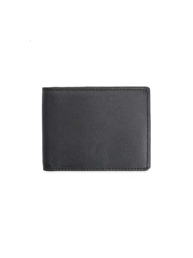 Royce New York Men's RFID-Blocking Slim Bi-Fold Leather Wallet - Black