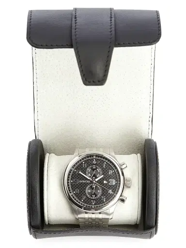 Royce New York Women's Single Leather Travel Watch Roll - Tan | Thumbnail 3 Royce New York Women's Single Leather Travel Watch Roll - Tan | Thumbnail 3