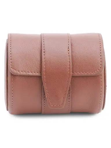 Royce New York Women's Single Leather Travel Watch Roll - Tan | Thumbnail 1 Royce New York Women's Single Leather Travel Watch Roll - Tan | Thumbnail 1