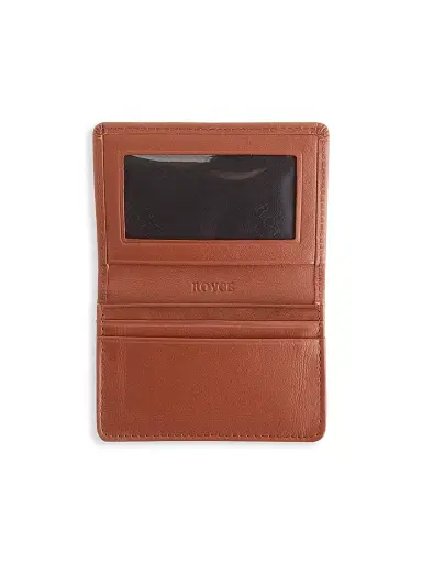 Royce New York Men's Leather Business Card Holder - Tan | Thumbnail 3 Royce New York Men's Leather Business Card Holder - Tan | Thumbnail 3