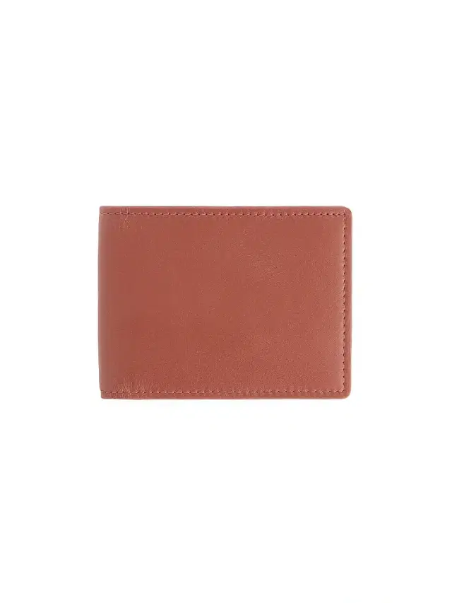 Men's RFID-Blocking Slim Bi-Fold Leather Wallet - Tan