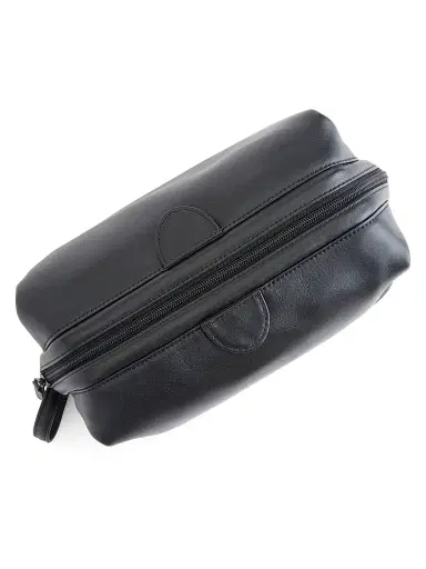 Royce New York Men's Royce New York Classic Toiletry Bag - Black | Thumbnail 2