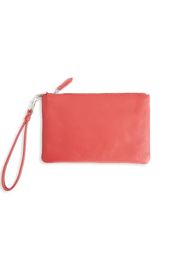 Royce New York Men's  Leather Wristlet - Red