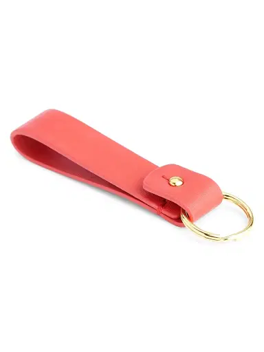 Royce New York Royce New York Minimalist Leather Key Fob - Red | Thumbnail 1