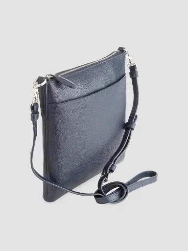 Royce New York Women's Pebble Grain Crossbody Bag | Thumbnail 3
